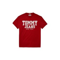 T-shirty z krótkim rękawem Tommy Jeans DM0DM05113 ESSENTIAL COLLEGE. Czerwone t-shirty męskie Tommy Jeans, s, bez wzorów, z jeansu, bez kołnierzyka, krótkie. Za 98,37 zł.