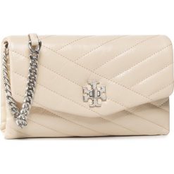 Torebka TORY BURCH - Kira Chavron Distressed Chain Wallet 75451 New Cream 122. Brązowe listonoszki damskie Tory Burch, na co dzień, bez wzorów, ze skóry, bez dodatków. Za 1769,00 zł.