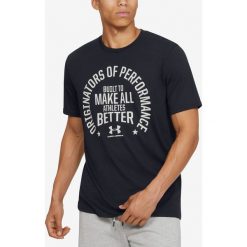 Under Armour Make All Athletes Better Koszulka Czarny. Czarne podkoszulki męskie Under Armour, l, z nadrukiem, z bawełny, z krótkim rękawem. Za 119,95 zł.