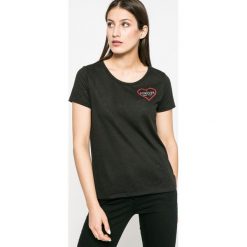 Only - Top. Czarne topy damskie marki ONLY, l, z dzianiny, z okrągłym kołnierzem. W wyprzedaży za 24,90 zł.