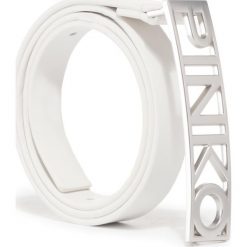 Pasek Damski PINKO - Caron Cintura PE 20 PLT01 1H20RE Y5FF White Z04. Białe paski damskie Pinko, w paski, ze skóry. W wyprzedaży za 259,00 zł.