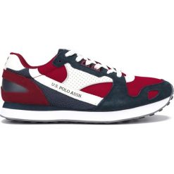 U.S. Polo Assn Justin Tenisówki Niebieski Czerwony. Czerwone trampki męskie U.S. Polo Assn., bez wzorów, ze skóry, bez zapięcia. Za 412,95 zł.
