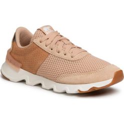 Sneakersy SOREL - Kinetic Lite Lace NL3516 Natural Tan 257. Brązowe półbuty damskie Sorel, bez wzorów, ze skóry, bez obcasa, na płaskiej podeszwie, bez zapięcia. Za 429,00 zł.