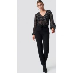 Spodnie damskie: Rut&Circle Spodnie z wysokim stanem Ofelia - Black