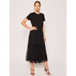 Sukienka koktajlowa Red Valentino TR0MJ03T. Czarne sukienki damskie Red Valentino, xs, bez wzorów, z bawełny, wizytowe, bez kołnierzyka, bez rękawów. W wyprzedaży za 1349,00 zł.