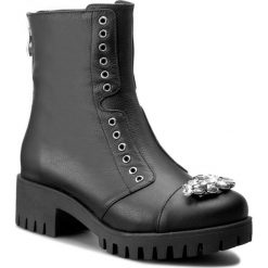 Buty zimowe damskie: Botki ROBERTO – 531 Cz. Lico Groszek