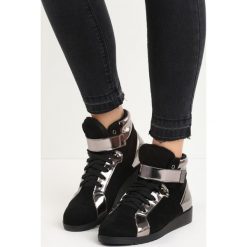 Sneakersy damskie: Czarne Sneakersy Stit