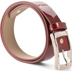 Pasek Damski KAZAR - 28857-L0-07 85 Pomarańczowy. Czerwone paski damskie Kazar, w paski, z lakierowanej skóry, eleganckie. W wyprzedaży za 159,00 zł.