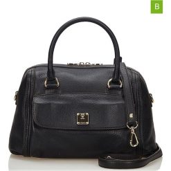 Torebki klasyczne damskie: Skórzana torebka w kolorze czarnym – 30 x 19 x 17 cm