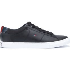Tommy Hilfiger Tenisówki Czarny. Czarne trampki męskie TOMMY HILFIGER, bez wzorów, ze skóry, bez zapięcia. Za 426,95 zł.