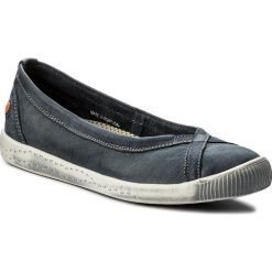 Półbuty SOFTINOS - Ilma P900179546 Navy. Niebieskie półbuty damskie Softinos, na co dzień, bez wzorów, ze skóry ekologicznej, bez obcasa, na płaskiej podeszwie, bez zapięcia. W wyprzedaży za 249,00 zł.
