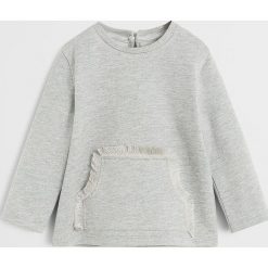 Mango Kids - Bluza dziecięca Finland 80-104 cm. Szare bluzy dziewczęce Mango Kids, bez wzorów, z bawełny, bez rękawów, bez kaptura. Za 45,90 zł.