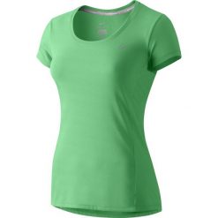 Topy sportowe damskie: koszulka do biegania damska NIKE DRI-FIT CONTOUR SHORT SLEEE / 644694-380 – NIKE DRI-FIT CONTOUR SHORT SLEEE