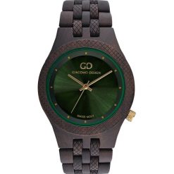 Zegarek Giacomo Design Drewniany męski GD08902. Czarne zegarki męskie marki Giacomo Design. Za 539,99 zł.