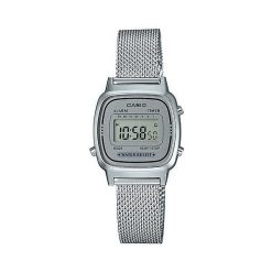 Zegarek Casio Damski Retro LA670WEM-7EF srebrny. Szare zegarki damskie CASIO, srebrne. Za 236,99 zł.