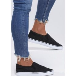 Czarne Slip On Farsighted. Czarne trampki i tenisówki damskie Renee, bez wzorów, bez zapięcia. Za 49,99 zł.
