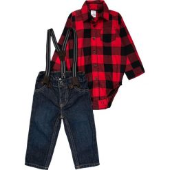 Carter's BOY SUSPENDER BABY Jeansy Relaxed Fit red. Czerwone jeansy męskie relaxed fit marki Carter's, z bawełny. Za 149,00 zł.