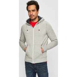Tommy Jeans - Bluza. Niebieskie bluzy męskie s, z nadrukiem, z bawełny, z kapturem. Za 399,90 zł.