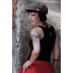 Bokserka damska czarna. Czarne koszulki damskie Hultaj Polski, s, bez wzorów, z elastanu, bez kołnierzyka, bez rękawów. Za 119,00 zł.
