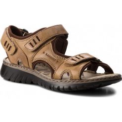 Sandały LASOCKI FOR MEN - MI18-971 Brązowy. Pomarańczowe klapki męskie Lasocki For Men, ze skóry, bez zapięcia. Za 129,99 zł.