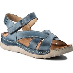 Rzymianki damskie: Sandały WASAK - 0494 Jeans