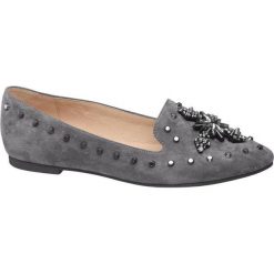 Lordsy damskie Catwalk popielate. Szare lordsy damskie Catwalk, ze skóry, bez obcasa, na obcasie. Za 59,00 zł.