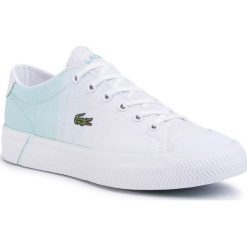 Trampki LACOSTE - Gripshot 120 3 Cfa 7-39CFA00432K8 Lt Grn/Wht. Białe półbuty damskie Lacoste, bez wzorów, ze skóry, bez zapięcia. Za 349,00 zł.