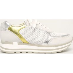 Marco Tozzi - Buty. Białe buty sportowe damskie Marco Tozzi, bez wzorów, ze skóry ekologicznej, sportowe. W wyprzedaży za 179,90 zł.