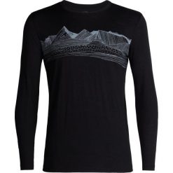 Icebreaker T-Shirt Męski Mens Tech Lite Ls Crewe Pyrenees Black L. Czarne t-shirty męskie marki Icebreaker, m, z nadrukiem, z wełny. W wyprzedaży za 331,69 zł.