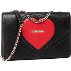 Torebka LOVE MOSCHINO - JC4216PP0AKC100A Nero/Rosso. Czarne torebki klasyczne damskie Love Moschino, bez wzorów, ze skóry ekologicznej, klasyczne, bez dodatków. W wyprzedaży za 699,00 zł.