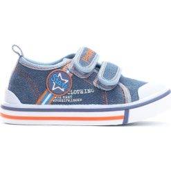 Niebieskie Trampki Star Boy. Niebieskie buty sportowe chłopięce marki Born2be, z materiału, retro, z okrągłym noskiem. Za 49,99 zł.