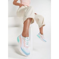 Biało-Niebieskie Sneakersy Qego. Białe sneakersy damskie Renee. Za 149,99 zł.