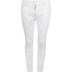 Dsquared2 Jeansy "Skater". Białe jeansy męskie Dsquared2, z aplikacjami, z jeansu. Za 849,00 zł.