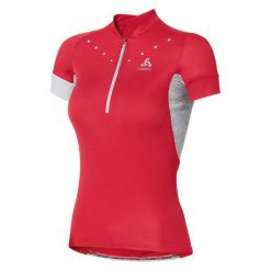 Odlo Koszulka Stand-up collar s/s ISOLA czerwona r. S (410911). Czerwone topy sportowe damskie marki Odlo, s. Za 199,95 zł.