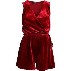 Kombinezony damskie: Miss Selfridge DEEP V PLAYSUIT Kombinezon burgundy