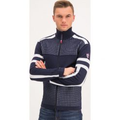 Sweter Rossignol Alberic RLIMO27. Niebieskie swetry męskie Rossignol, xl, bez wzorów, z wełny, klasyczne, z klasycznym kołnierzykiem, bez kaptura. W wyprzedaży za 739,00 zł.