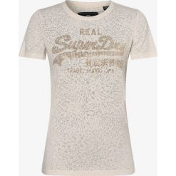 Superdry - T-shirt damski, biały. Białe t-shirty damskie Superdry, s, z napisami, bez kołnierzyka. Za 179,95 zł.
