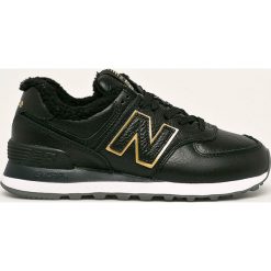 New Balance - Buty WL574RMR. Czarne buty sportowe damskie New Balance, bez wzorów, ze skóry, sportowe. Za 429,90 zł.