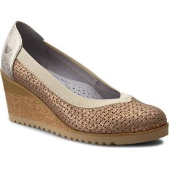 Półbuty SERGIO BARDI - Lucrezia FS127295117AG 611. Żółte półbuty damskie Sergio Bardi, na co dzień, z aplikacjami, ze skóry, eleganckie, bez obcasa, na koturnie, bez zapięcia. W wyprzedaży za 169,00 zł.