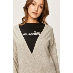 Karl Lagerfeld - Sweter. Szare swetry damskie KARL LAGERFELD, s, bez wzorów, z wełny, bez rękawów, bez kaptura. W wyprzedaży za 379,90 zł.