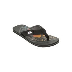 Japonki Layback męskie. Czarne klapki męskie Quiksilver, bez wzorów, z gumy. Za 119,99 zł.