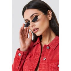 Okulary przeciwsłoneczne damskie: NA-KD Trend Owalne okulary przeciwsłoneczne retro – Black