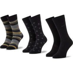 Zestaw 3 par wysokich skarpet męskich QUAZI - QZ-SOCKS-65-04-MEN-003 Czarny. Czarne skarpetki męskie QUAZI, z elastanu. Za 39,00 zł.