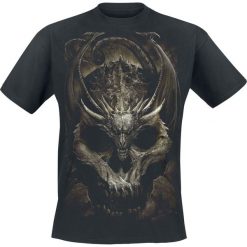 Spiral Draco Skull T-Shirt czarny. Czarne koszulki męskie Spiral, l, z nadrukiem, z bawełny, z okrągłym kołnierzem. Za 74,90 zł.