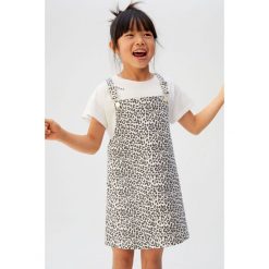 Mango Kids - Sukienka dziecięca Fauna 110-164 cm. Białe sukienki dziewczęce Mango Kids, bez wzorów, z elastanu, casualowe, bez rękawów, proste. W wyprzedaży za 69,90 zł.