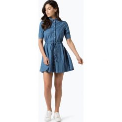 Pepe Jeans - Sukienka damska – Marta, niebieski. Niebieskie sukienki z falbanami Pepe Jeans, l, z jeansu, z kołnierzem typu klepsydra. Za 349,95 zł.