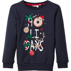 Bluza "Ricool" w kolorze granatowym. Niebieskie bluzy niemowlęce name it girls, z aplikacjami, bez rękawów, bez kaptura. W wyprzedaży za 42,95 zł.