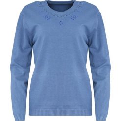Niebieski Sweter Marry The Night. Niebieskie swetry klasyczne damskie Born2be, l, z okrągłym kołnierzem. Za 69,99 zł.