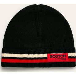 Scotch & Soda - Czapka. Niebieskie czapki męskie Scotch & Soda, bez wzorów, z dzianiny. W wyprzedaży za 89,90 zł.