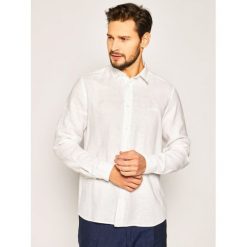 Koszula Hugo Evart 50405760. Białe koszule męskie HUGO, m, bez wzorów, ze lnu, casualowe, bez kołnierzyka, bez rękawów. W wyprzedaży za 299,00 zł.